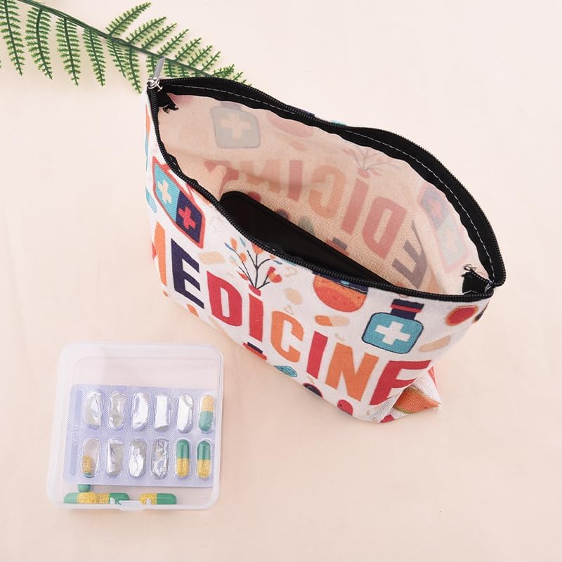 Travel Medicine First Aid Pouch Portable Medication Organizer Pouch Pharmacy Doctor Nurse Gift Bag for Hospital Patient Woman Small Pill Box Travel Case Med Container Pharmacist Accessories for Work - Image 6