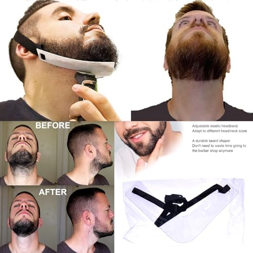 Beard Trimming Guide Tool, 3Pcs Neckline Shaping Goatee Mustache Grooming Facial Hair Styling Template Face Hair Ruler Combs - Image 3