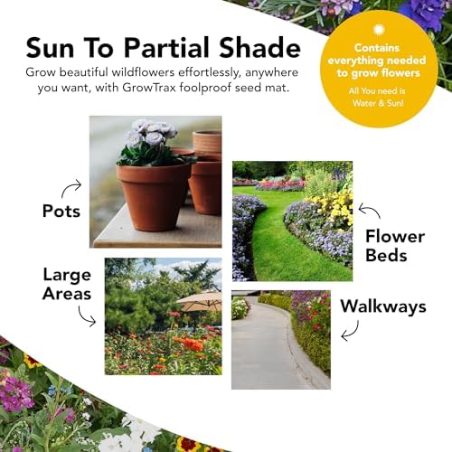 Growtrax Pollinator Wildflower & Sunflower Seed Mix - 40 Sq Ft - Image 5