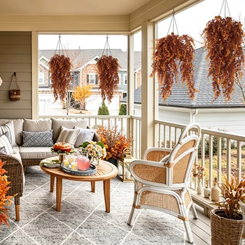 RECUTMS 3Pcs 31.5" Artificial Monkey Hanging Plants Fake Hanging Vine Plant - Image 4