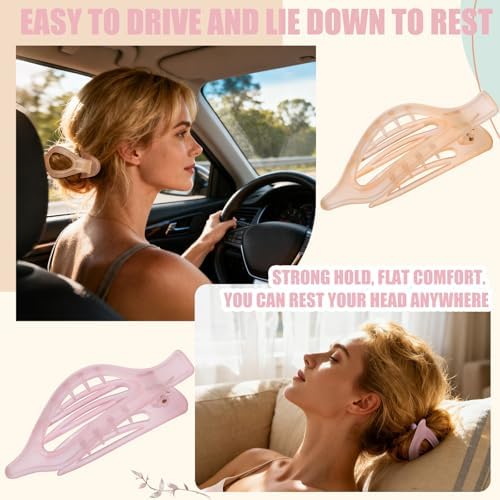 Flat Hair Clips for Women - 6 PCS French Flat Claw Clips Medium Hair Clips for Girls Large Hair Claw Clips for Thick or Thin Hair Strong Hold No Slip Hair Accessories for women (Ice Cream) - Image 6