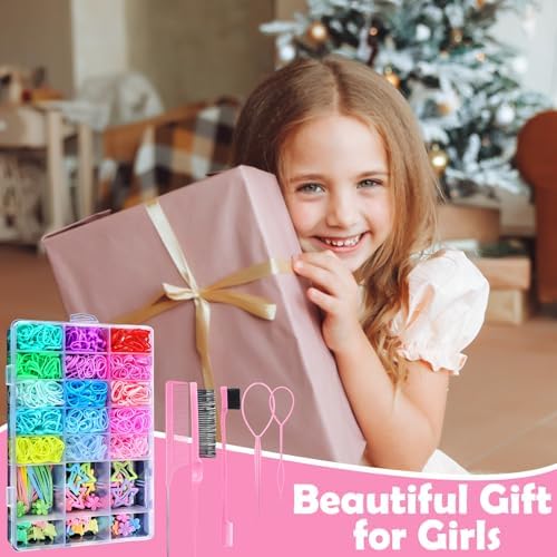 Hair Accessories for Girls, 1695 Pcs Toddler Hair Ties Elastic Hair Ties with Hair Clips Hair Tail Tools, Girls Hair Accessories for Baby Toddlers Kids - Image 7