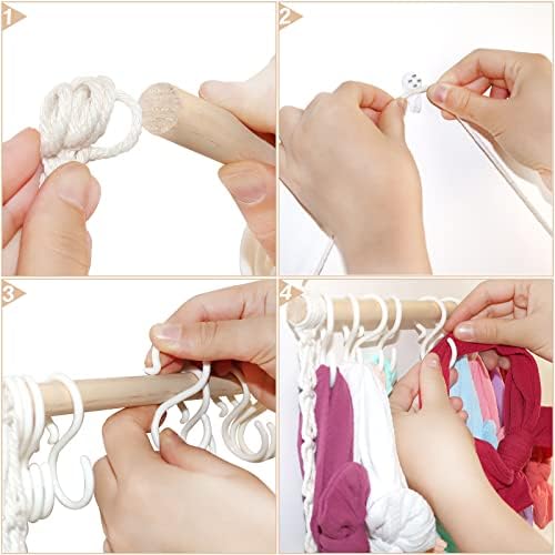 ALinmo Headband Holder Hair Bows Organizer for Girls, Baby Headbands Hair Accessories Organizer Storage Wall Hanging Decor for Toddler Girls Room - Image 3