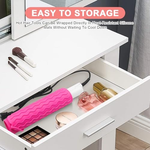 Suafrnut Plus Size Silicone Heat Resistant Mat for Hair Tools(12" x 9") - Image 6