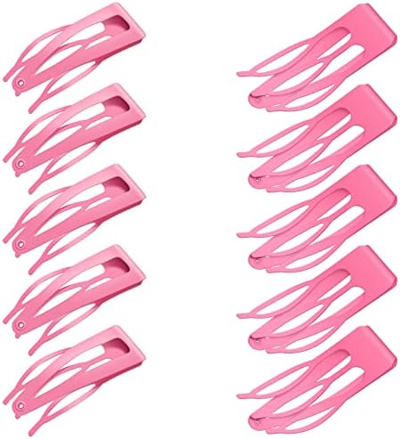 Chinco Pink 24 Pcs Double Grip Hair Metal Snap Clips,2 Inch by Chinco
