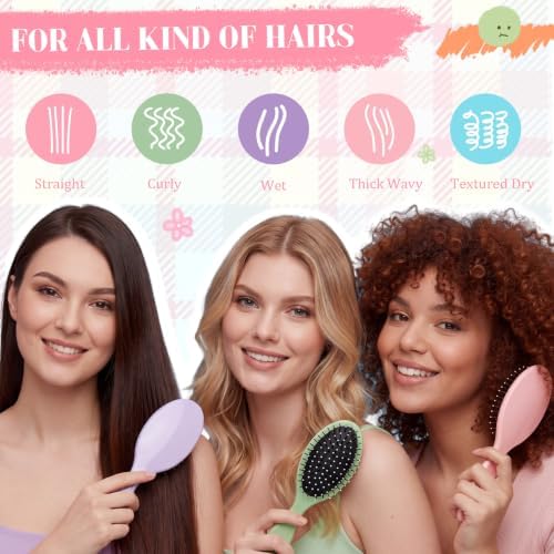 Suclain 100 Pcs Hair Brushes Bulk for Women, Travel Detangling Brush - Image 4