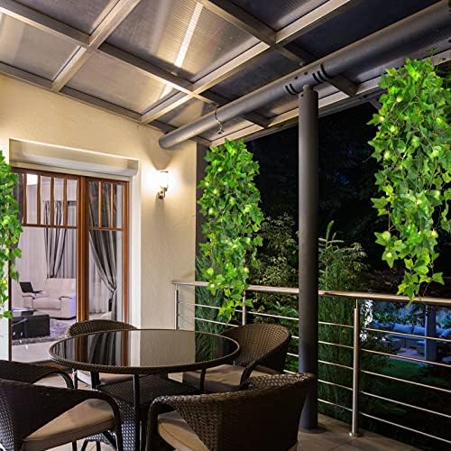 RECUTMS Fake Hanging Ivy Vines Plants with 30 LED Fairy String Lights 4Pcs - Image 5