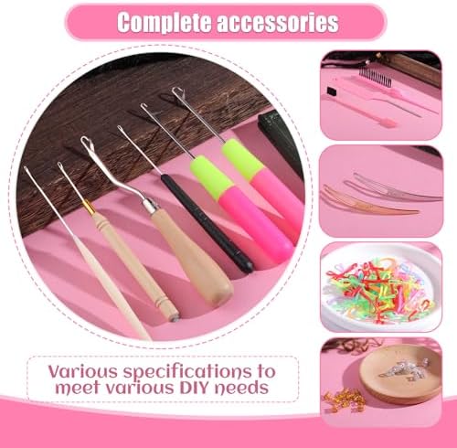 kgxulr Crochet Hooks, 220 PCS Crochet Needles for Hair, Latch Hook Tool - Image 4