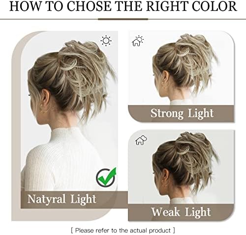 HMD 5 Pieces Messy Hair Bun Hairpiece Tousled Updo for Women - Image 5