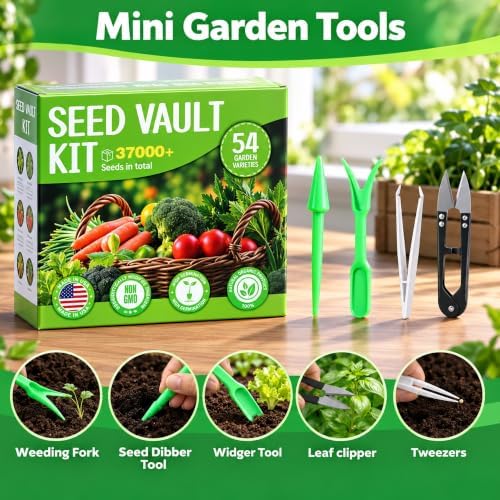 54 Premium Heirloom Garden Seed Collection, 30,000+ Non-GMO Vegetable & Fruit Seeds for Indoor, Outdoor & Hydroponic Gardening, Perfect Gardening Gift for Moms, Women & Plant Lovers - Image 5