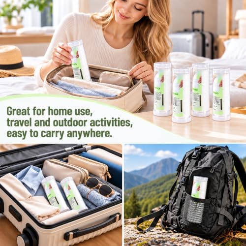 Hot Towel Dispenser Refills, Original Towel Refill for Hot Face Towel Heater Machine, 60 Pcs Disposable Compressed Towels for Towels Warmer Dispenser 100% Plant Fiber（Tea Flavor） - Image 7