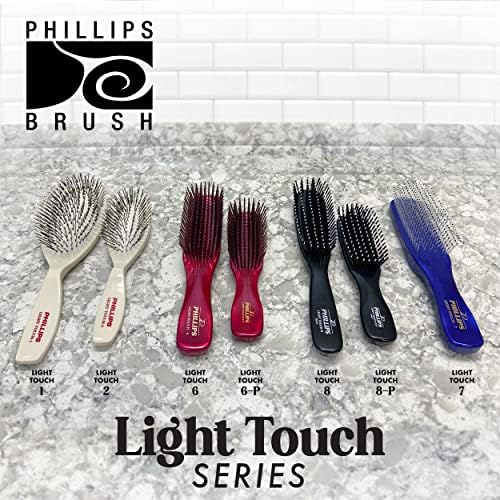Phillips Brush Light Touch 6 Detangling Hair Brush, Full Size Emerald Green - Image 6