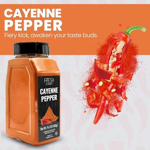 Fresh Finest Cayenne Pepper Powder 14.1 oz Bold Flavor all Natural Red Pepper Spice 50,000 SHU Heat, Commercial and Home Cooking - Image 6