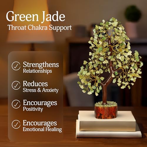 YATSKIA Green Jade Tree of Life Crystal Bonsai, Unique Gifts for Women, Mom & Sister, Handmade Gem Tree, Boho Home, Room & Office Desk Decor, Birthday Gifts - Image 3