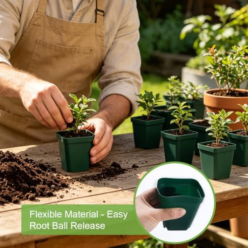 2.75 Inch Square Nursery Pots with Drainage Holes for Plants, 120 Pack - Image 5