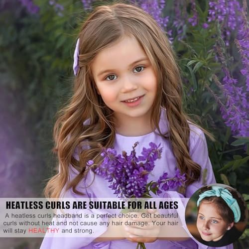 Heatless Velvet Hair Curlers to Sleep in - No Heat Curls for Women - 6 Pieces Set (Blue) - Image 4