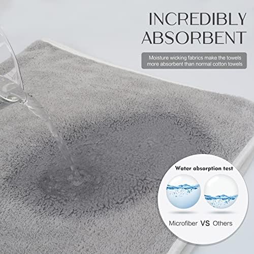 KinHwa Bathroom Hand Towels, Microfiber Face Towels, 16x30 Inch, 4 Pack - Image 3