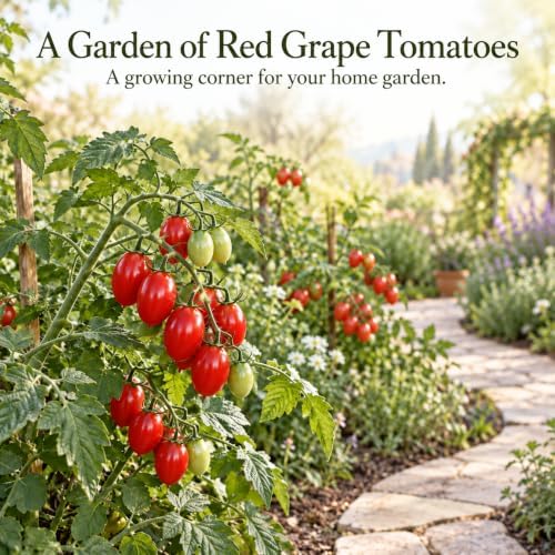 ZEshops 200 Red Grape Tomato Seeds for Planting, Vegetable Garden - Image 2