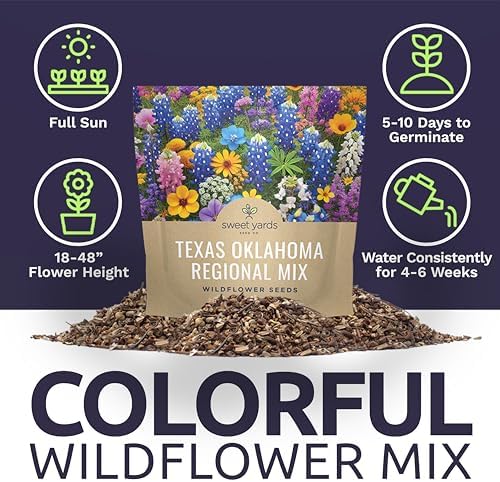Texas Oklahoma Wildflower Seeds Mixture - Bulk 1 Ounce Packet - Over 15,000 Native Seeds - Open Pollinated and Non GMO - Image 6