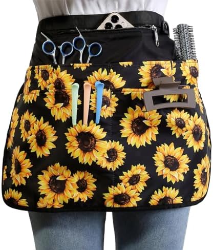Waterproof and Bleach-proof Hair Stylist Apron with 7 Pockets for Men Women by Bafelia