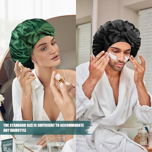 Silk Bonnet for Women,Adjustable Double Layer Sleep Cap - Image 4
