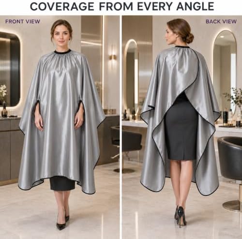 Hair Cut Hairdressing Cape Cloth Apron Stretch Out Hand Waterproof Salon Barber Gown 57 x 63 - Image 2