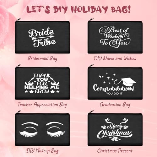 Legigo Blank Canvas Bags Zipper Pouch Makeup Bags Pencil Pouch Bulk - Image 5
