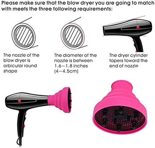 Hair Diffuser Attachment for Hair Dryer, Collapsible Curly Hair Diffuser - Image 3