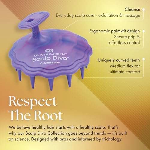 Olivia Garden Scalp Diva Scalp Care Brush - Healthy hair starts with a healthy scalp - Helps with Exfoliating, Cleansing and Massaging - Professional Hair Care Tool for All Lengths - Snag-Free Design - Image 4