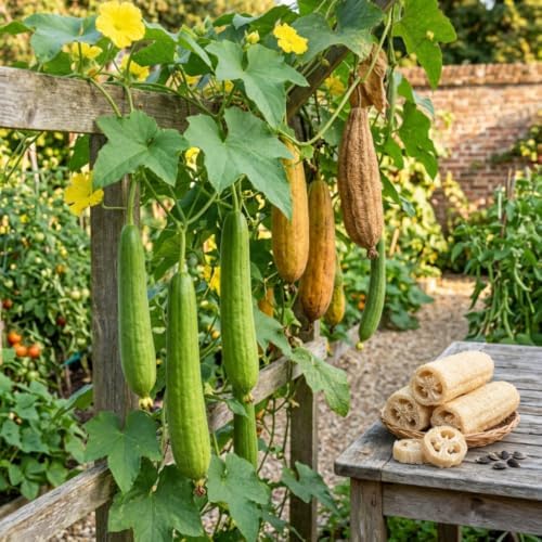 Luffa Gourd Plant, Loofah Live Plant, Vegetable Vine, 4-6 Inch Tall - Image 2