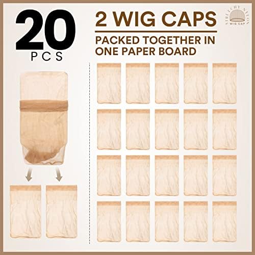 Teenitor HD Wig Cap, 20pcs Wig Cap Ultra Thin Wig Caps for Women, Wig Caps for Women HD Lace Front, Stocking Caps Nude - Image 3