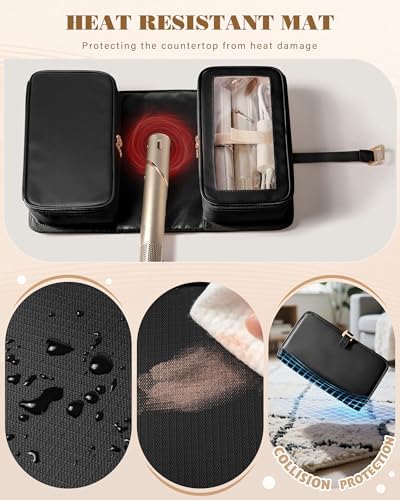 Marscamd Hair Tools Travel Bag with Heat Resistant Mat, Hair Tool Organizer - Image 3