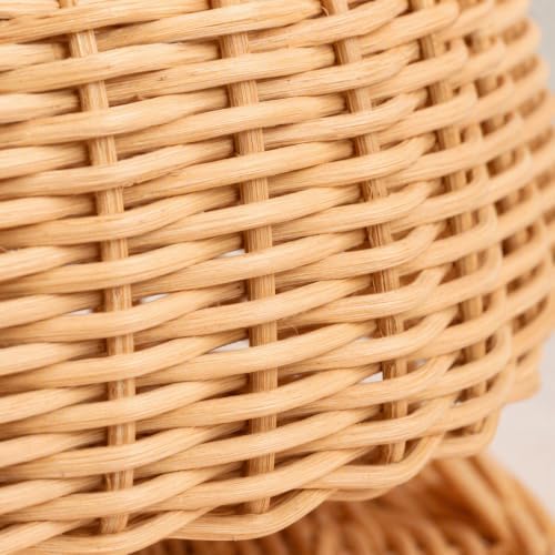 Ipetboom Rattan Hat Display Stand, Woven Wicker Dome Shaped Hat Holder - Image 5