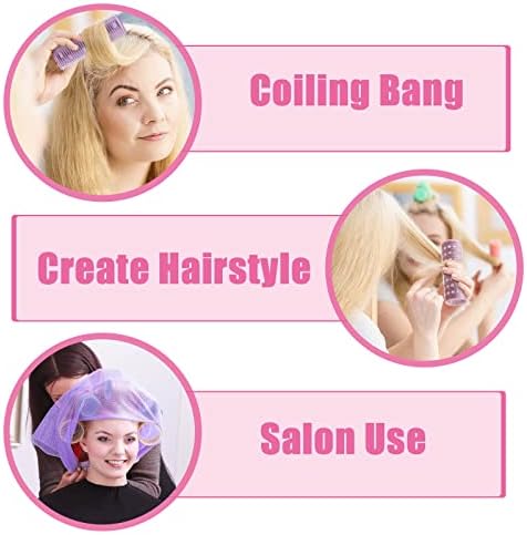 WILLBOND 8 Pcs Long Hair Rollers for Bangs Aluminum Core Curlers Thermal 4.1 x 1.2 Inch Self Grip Roller for Long and Medium Jumbo Hair Women Hairstyle - Image 6