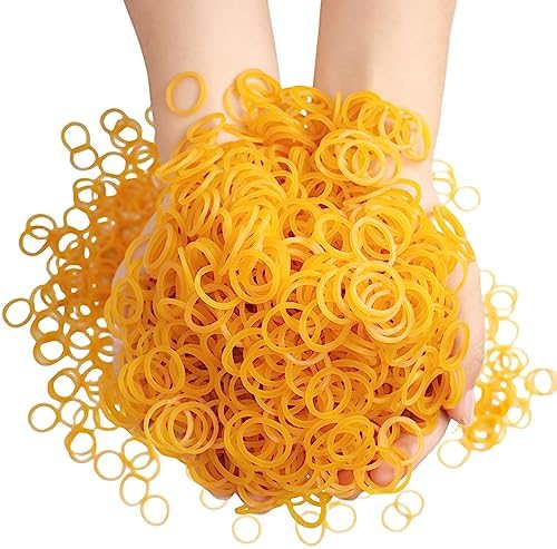 AIWOQI Rubber Bands Mini Small 2000pcs rubber band 0.5in Strong Yellow - Image 4