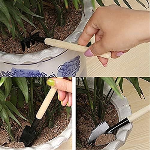 6 Pcs Garden Tools Mini Gardening Kit Plant Potted Flower Gadget Wooden Handles for Transplanting Seedlings, Cultivating and Weeding Flowers and Vegetable Seedlings - Image 6