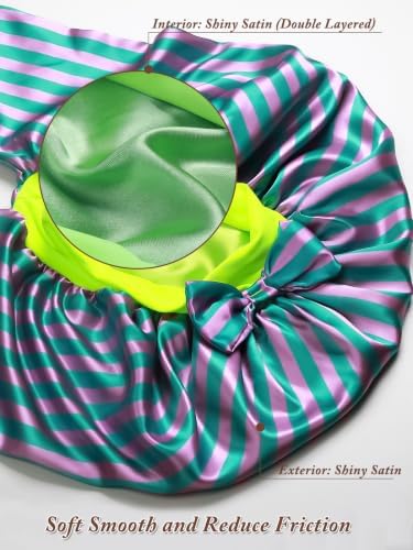 2pcs Satin Pantyhose Bonnet for Braids, Long Hair Bonnet for Women Sleeping - Image 5