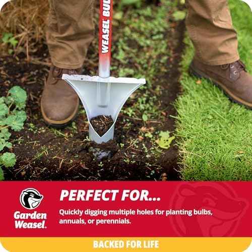 Garden Weasel Bulb Planter - Long Handle | Annuals, Ground Cover, Vegetables, Spring and Fall Bulbs | Sod Cutter, Remover, and Plugger, Grass Planter, Bulb Planting Tool | 91350 - Image 2