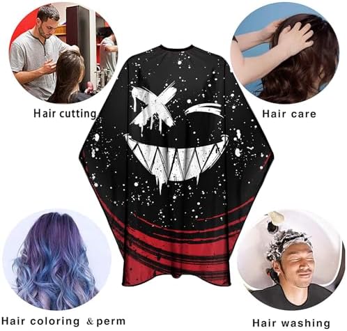 Barber Capes for Men Hair Cutting Capes with Snaps Salon Capes for Stylists Waterproof Hairdresser Gown Cape- 63”× 56”(Black) - Image 6