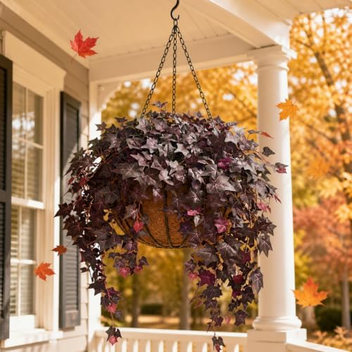 Fall Artificial Plants Fake Ivy Hanging Vines Greenery for Outdoor Planter - Image 4