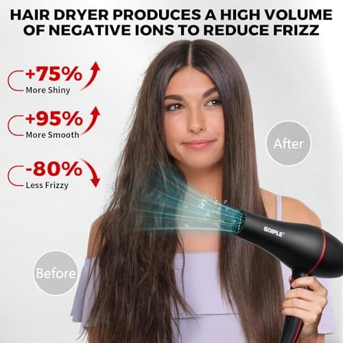 13Pcs Ionic Constant Temperature Hair Blow Dryer Kit - Lightweight, Low Noise, 1800W Professional Blowdryer Set for Women and Men - Image 2
