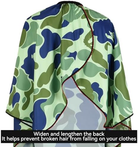 Professional Hair Cutting Cape Waterproof Barber Cape for Men Polyester Hair Styling Cape with Elastic Neckline - Image 3