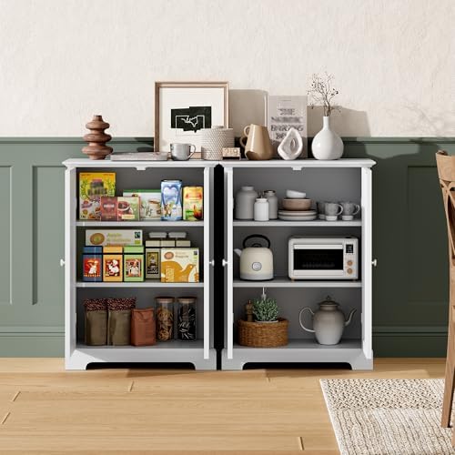 ChooChoo Bathroom Floor Cabinet with 2 Doors and Adjustable Shelves - Image 6