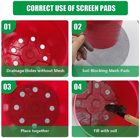 RooTrimmer 200 Pack 68MM, 2.7 inch Round Mesh Nets for Block Soil Leaking of 4 inch Nursery Pots(or Other Pots Bottom Around 2.7") - Image 4