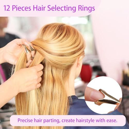 23 Pieces Hair Parting Tools Set, Hair Braiding Tool, Rat Tail Combs - Image 6