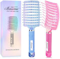 Bsisme Hair Brush Set, Curved Vented Hairbrush for Faster Blow Drying by Bsisme