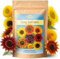 Sunflower Seed Mix for Planting, 9 Varieties, 1,000 Seeds, Covers 100 Sq Ft by CreatedByNature