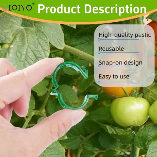 Plant Support Clips,Plastic Clips for Securing Plants,Tomato Vine Clips,Plant Fixing Clips,Garden Clips for Climbing Plants,Grape and Vine Vegetables (130, Green) - Image 4