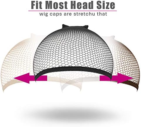 MORGLES Mesh Wig Caps 6 Pack, Closed End Beige Hair Nets for Women Men - Image 2