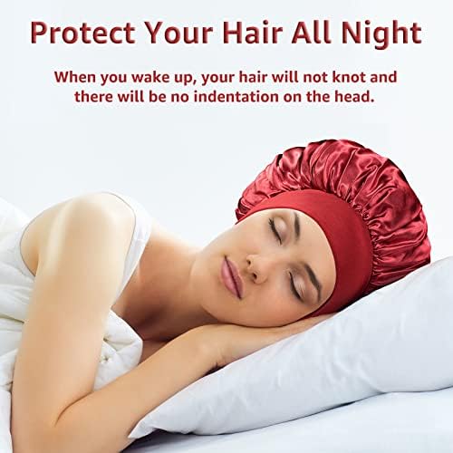 3PCS Bonnets for Women,Silk Satin Bonnet Hair Bonnet for Sleeping - Image 5